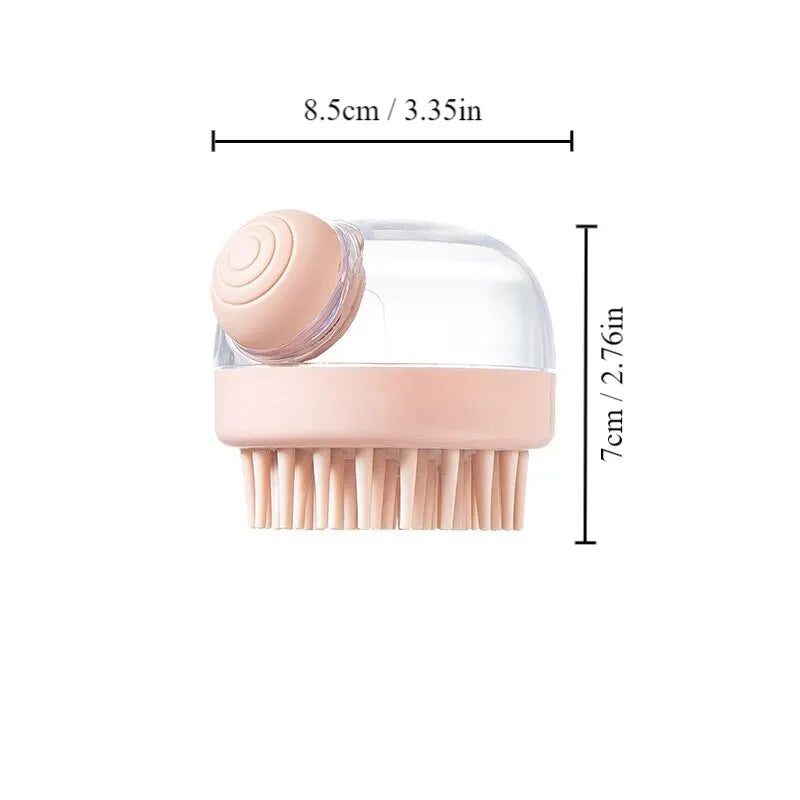 1pc Pet Bath Brush Soft Silicone With Shampoo