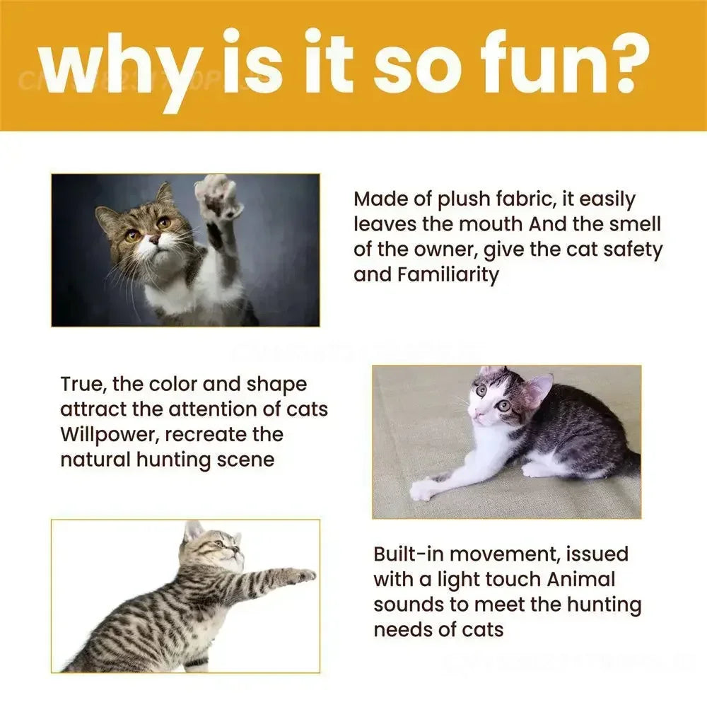 Pet Interactive Mouse Toy Plush Simulation Sound-Making Cat