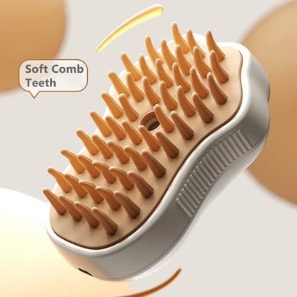 3 in 1 Steamy Pet Dog Brush Cat Steam Brush Electric Spray Cat