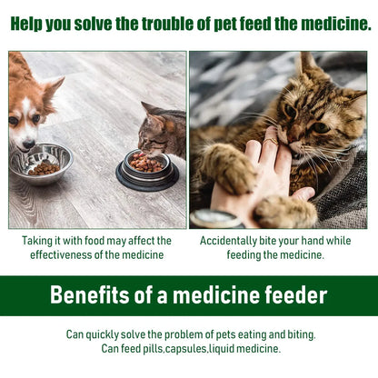 Pet Medication Dispenser, Pressing Feeding Stick for Cats