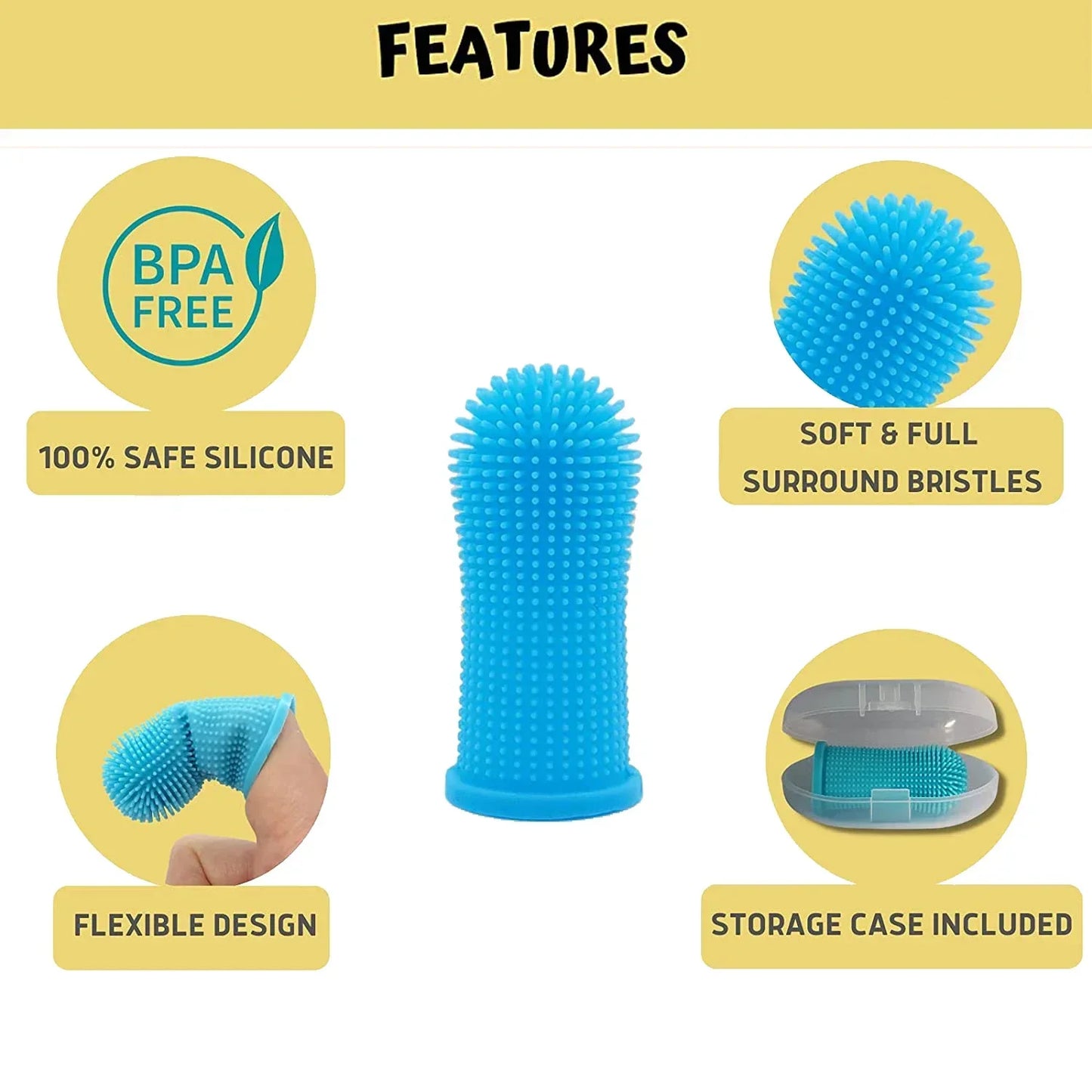 3/1pcs pet finger toothbrush Pet