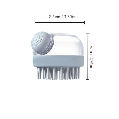 1pc Pet Bath Brush Soft Silicone With Shampoo