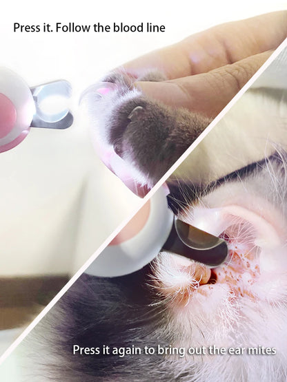 LED Light Cat Dog Nail Clipper Cutter Professional