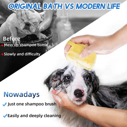 Pet Dog Shampoo Brush 2.7oz 80ml Cat Massage Comb
