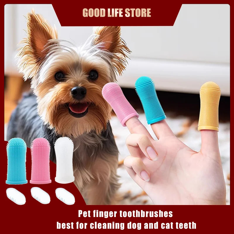 3/1pcs pet finger toothbrush Pet