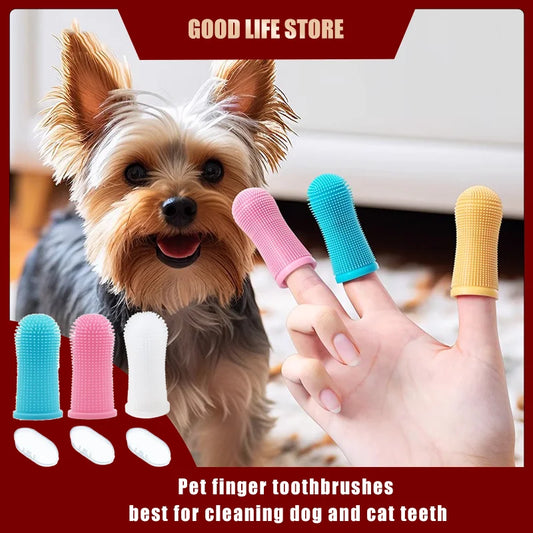 3/1pcs pet finger toothbrush Pet