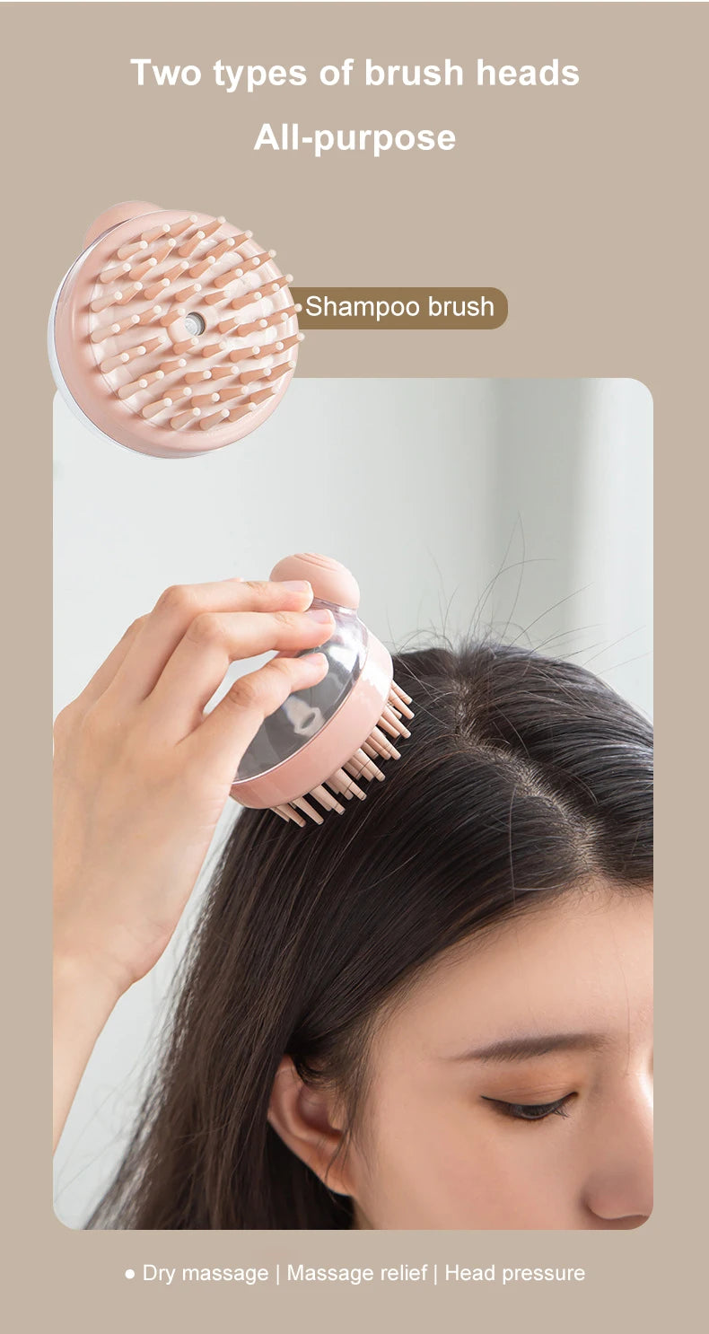 1pc Pet Bath Brush Soft Silicone With Shampoo