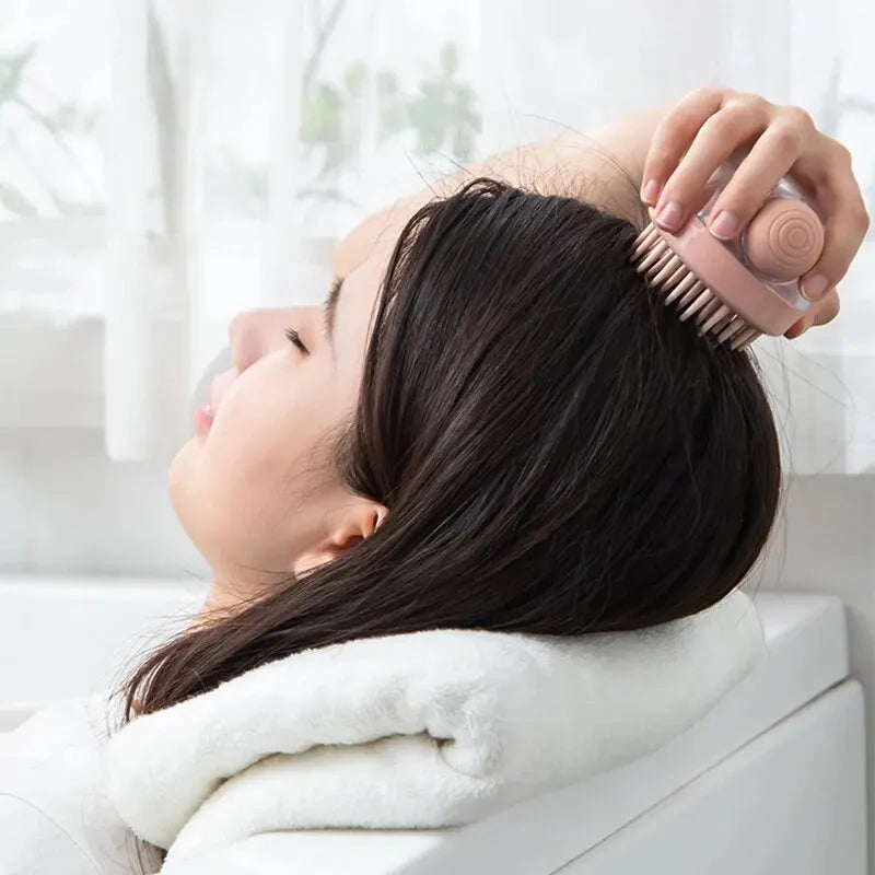 1pc Pet Bath Brush Soft Silicone With Shampoo