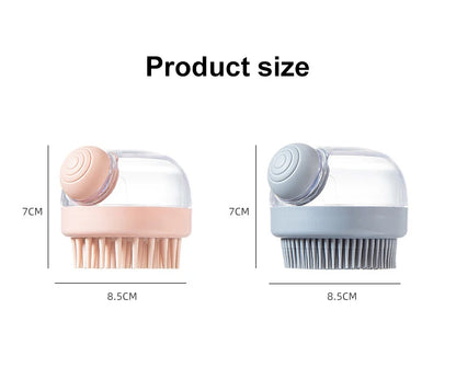 1pc Pet Bath Brush Soft Silicone With Shampoo
