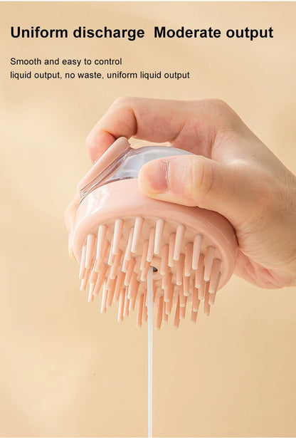 1pc Pet Bath Brush Soft Silicone With Shampoo