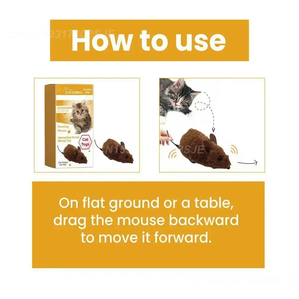 Pet Interactive Mouse Toy Plush Simulation Sound-Making Cat