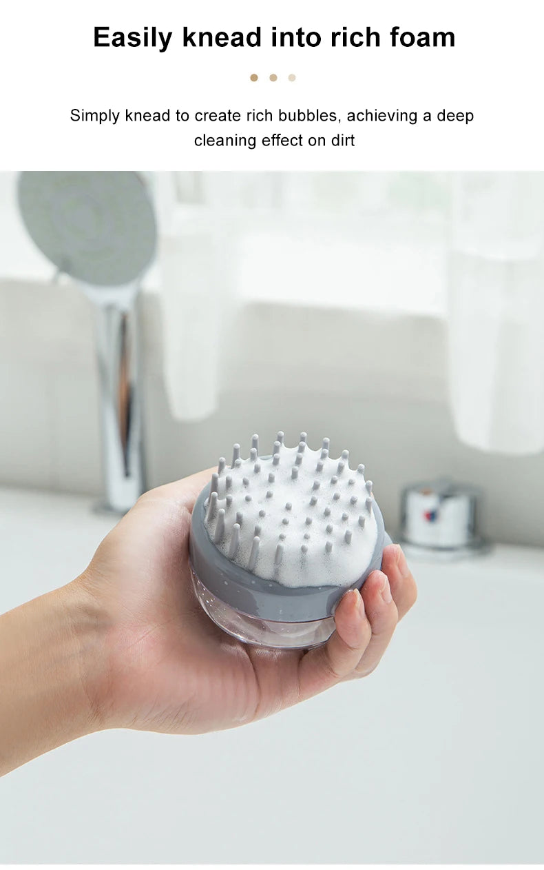 1pc Pet Bath Brush Soft Silicone With Shampoo