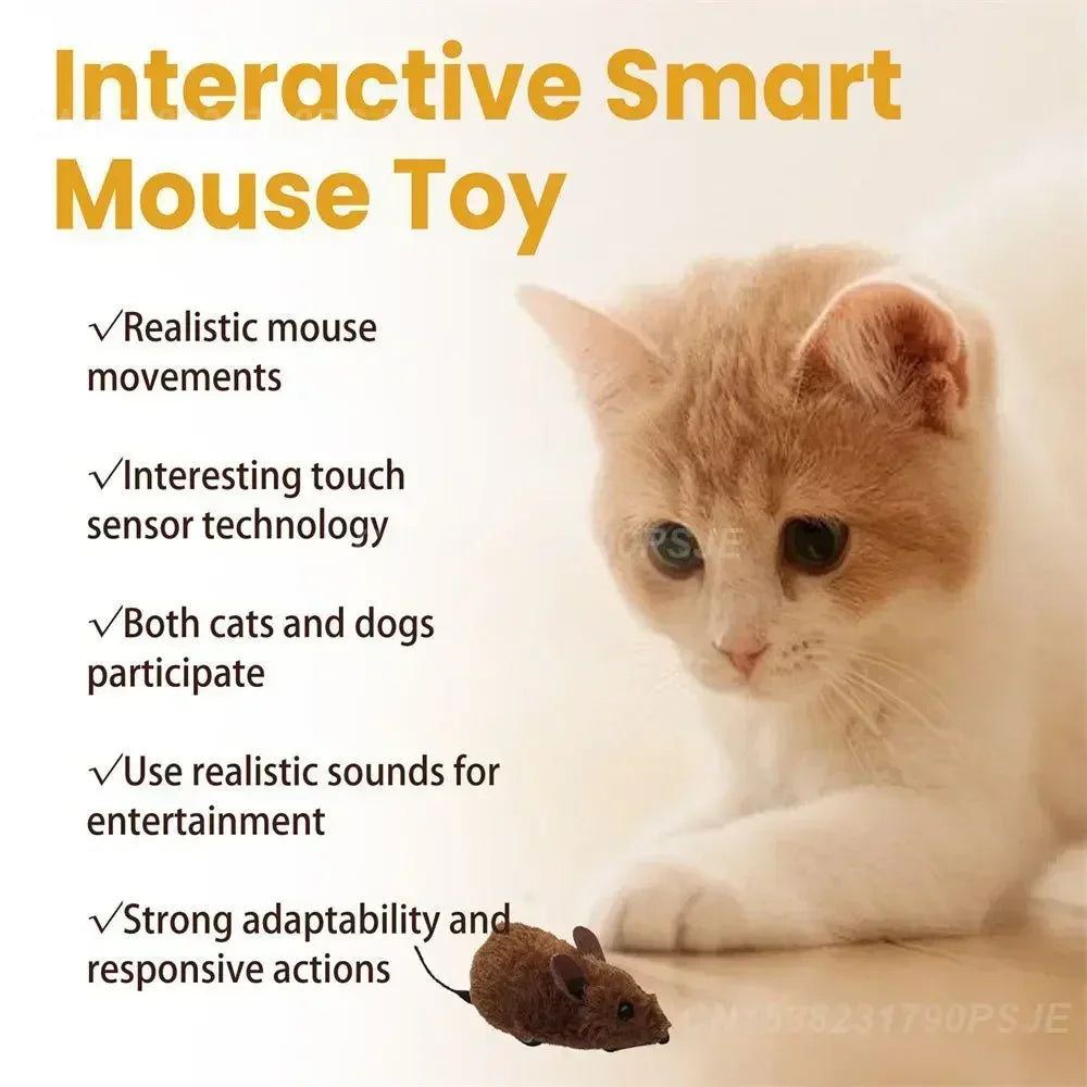 Pet Interactive Mouse Toy Plush Simulation Sound-Making Cat