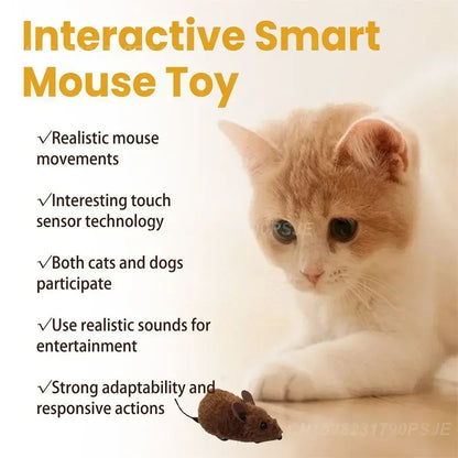 Pet Interactive Mouse Toy Plush Simulation Sound-Making Cat