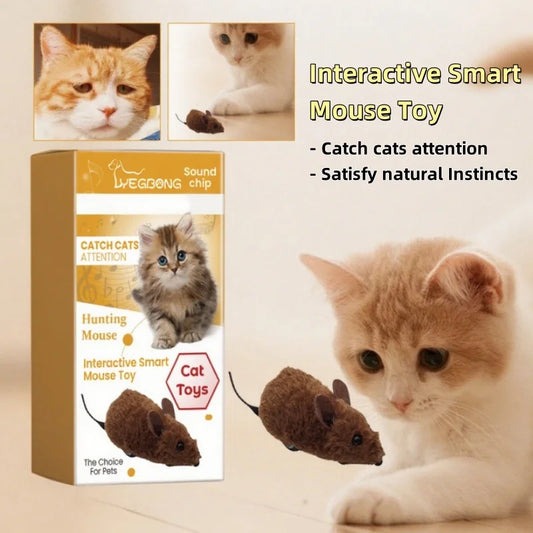 Pet Interactive Mouse Toy Plush Simulation Sound-Making Cat