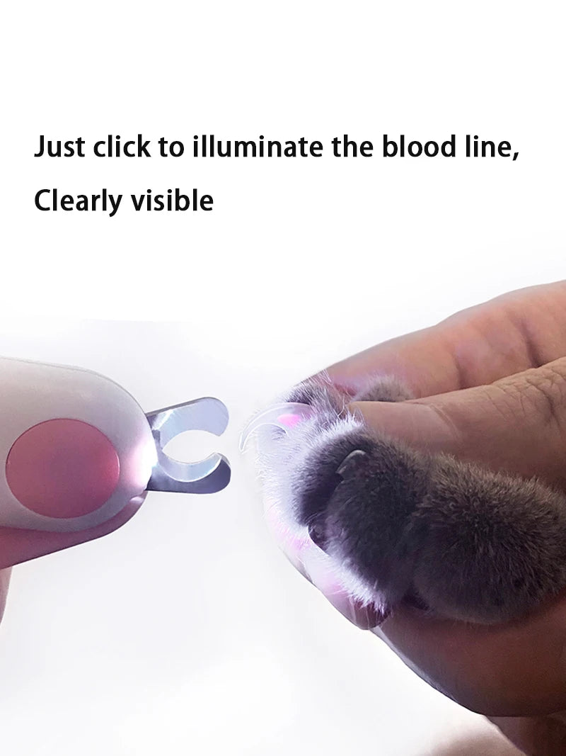 LED Light Cat Dog Nail Clipper Cutter Professional