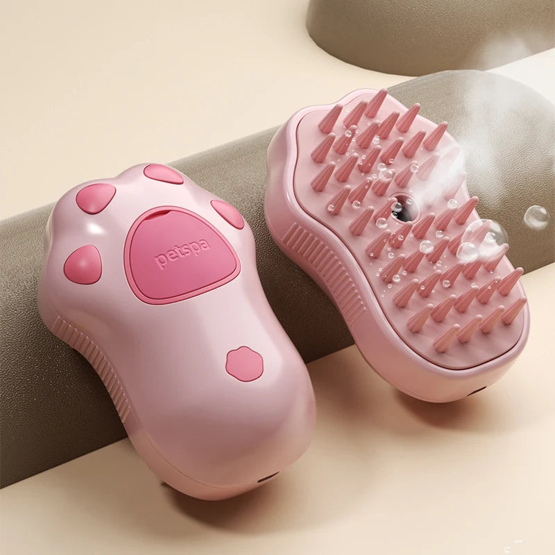 3 in 1 Steamy Pet Dog Brush Cat Steam Brush Electric Spray Cat