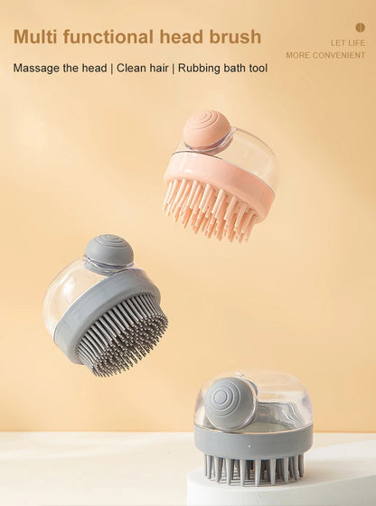 1pc Pet Bath Brush Soft Silicone With Shampoo