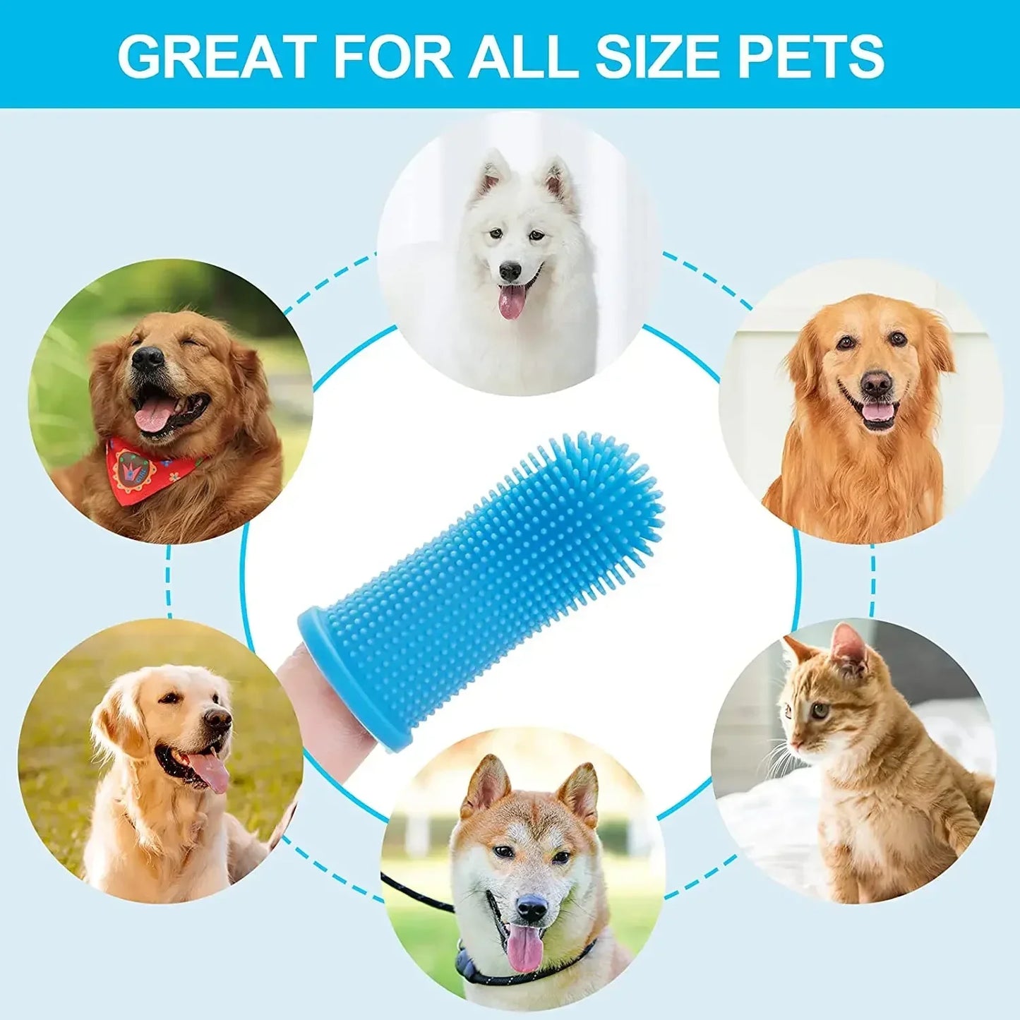 3/1pcs pet finger toothbrush Pet